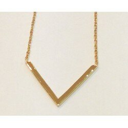 collier "V" plaqué or 