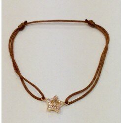 Bracelet étoile plaqué or et zirconium